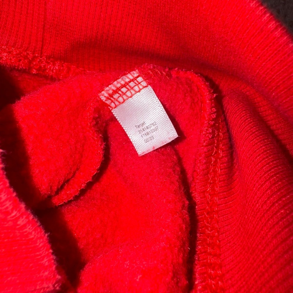 Target Brand Women's Bright Red Long Sleeve Quarter-Zip Pullover Sweatshirt - M - Picture 10 of 11